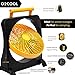 O2COOL 10-Inch Battery Operated Fan - Portable with Internal Rechargeable Battery, Multiple Power Options - AC/DC Adapter, USB Port for Emergencies, Camping, Travel, Indoor and Outdoor Use (Orange)