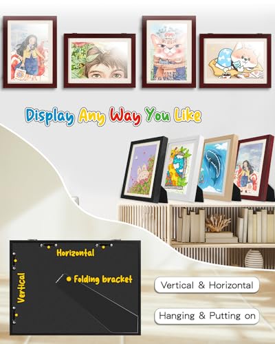 Ciscle Kids Art Frames, 2 Pack A4 Fillable Front Opening Photo Frames, Display Frames for Kids Artwork for 150 Pictures - Image 2