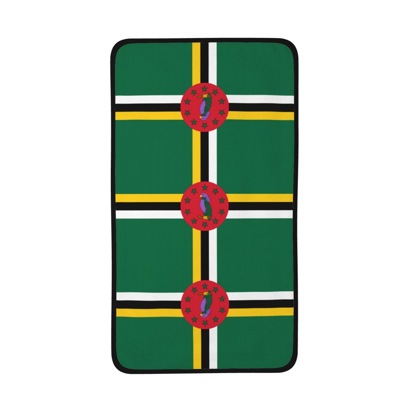 WZYCWB Flag of The Commonwealth of Dominica Printed Quick-Drying Towel - 16x28 inch Absorbent Sports Towel, Suitable for Travel, Gym, Outdoor Camping, etc.