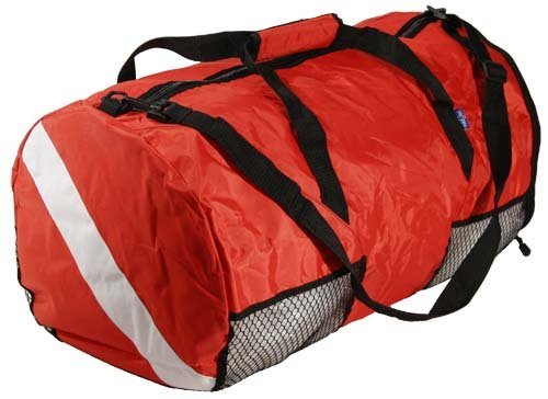 ScubaMax New Dive Flag Mesh Duffel Bag for Scuba Divers and Snorkelers - Folds into Disk Shape