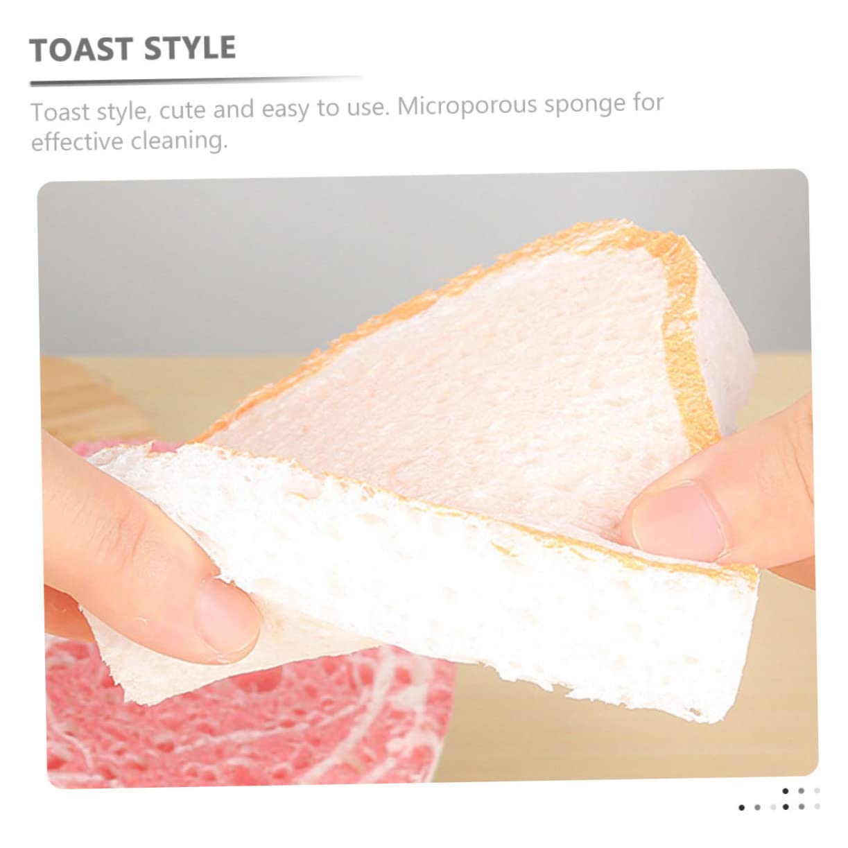 BCOATH Pulp Cotton Dish Sponge 3pcs Reusable Kitchen Scrub Sponges Dish Cleaning for Sink Pot Stove