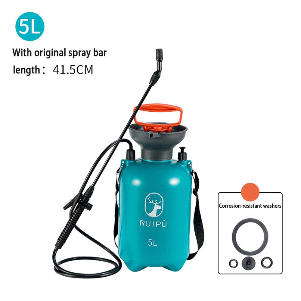 Vaporisateur plante,pulverisateur de jardin,Pulvérisateur à Pression bleu,5 Litres,La buse rotative peut ajuster librement l'effet de pulvérisation,Avec bandoulière et valve réglables sans effort