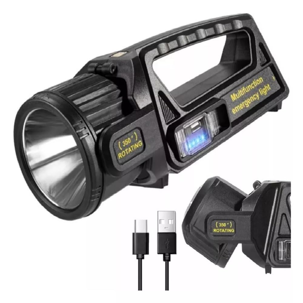 Sisliya LED Torch Rechargeable,Torches 1,00,000 Lumens USB and Solar Flashlight Waterproof with 9 Modes Rechargeable Powerful Torch for Camping Outdoor Hiking-image-28