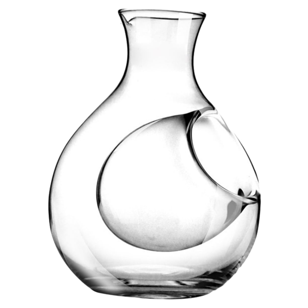 MUCKLILY Glass Wine Decanter for Home and Bar Use Elegant Wine Distributor and Flavor