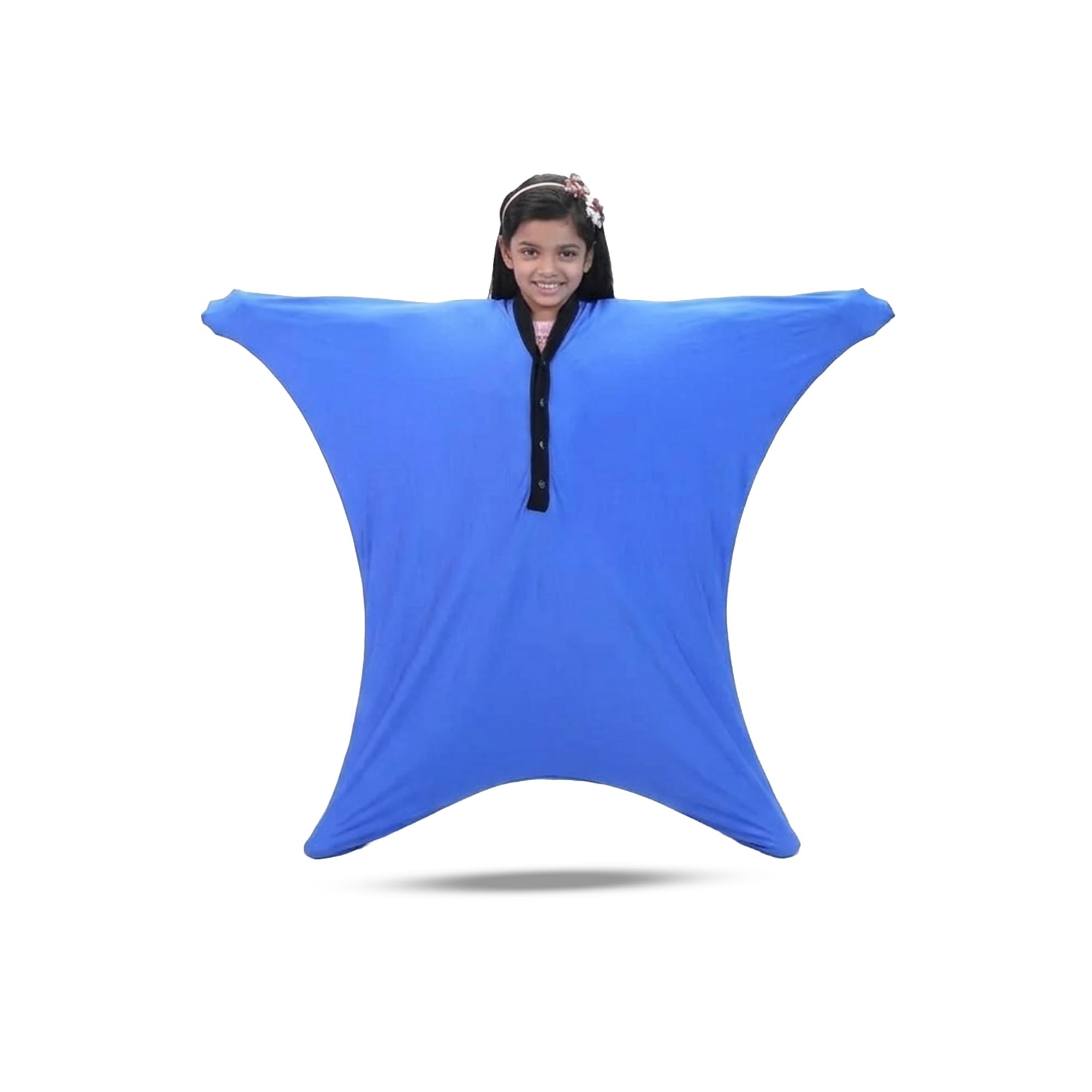 Abley's Sensory Body Sock, Full-Body Compression Wrap, Stretchy Therapeutic Movement Aid for Children, Blue-image-21