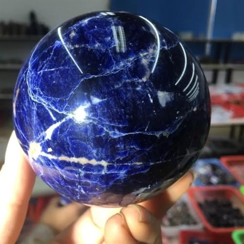 Boule de cristal bluestone 800g : pierre fine naturelle pour décoration d'exception