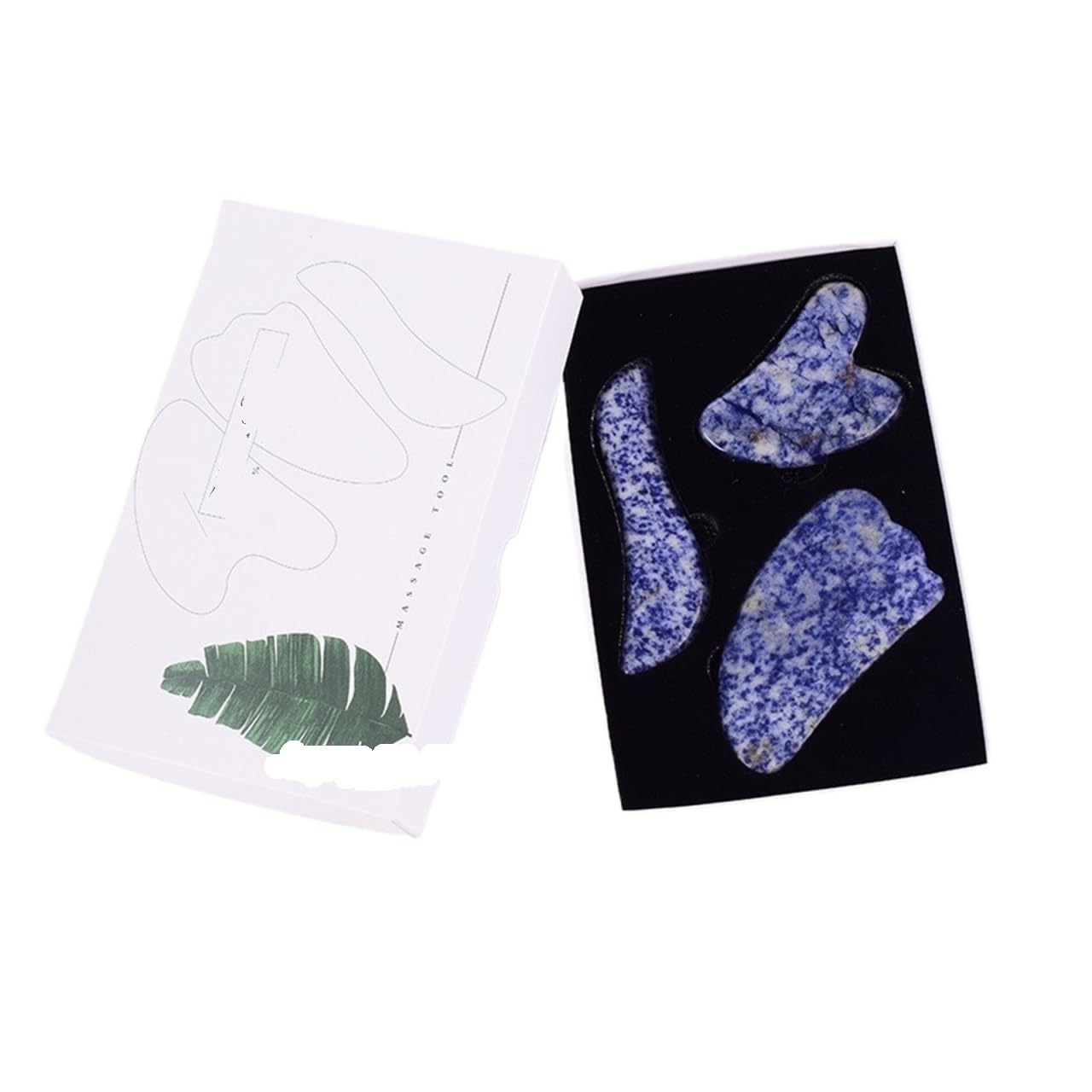 Rouleau de jade Gua Sha - Planche à gratter - Pierre verte - Massage des yeux - Soulève le visage - Outils de soins de la peau (type g)
