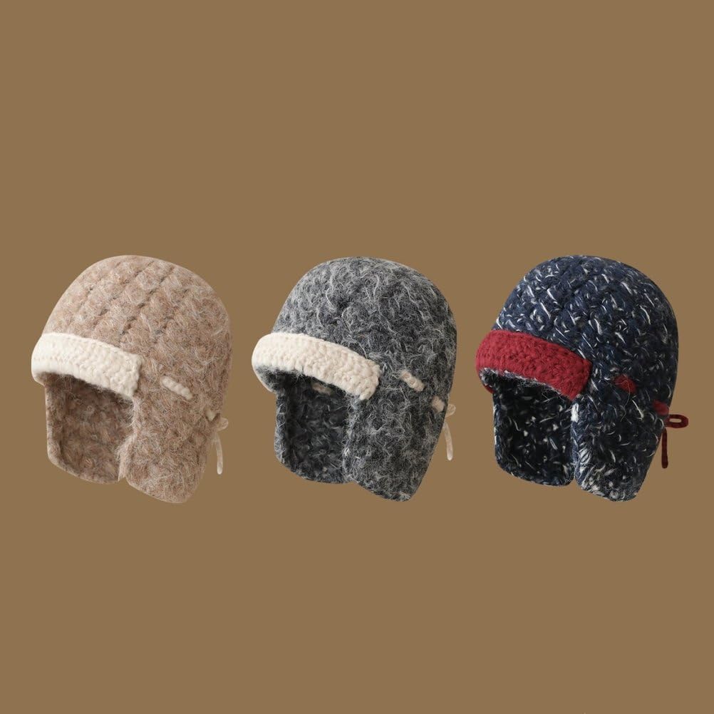 Damen Winddicht Süße Elegante Gestrickte Mütze Herbst- Und Winter Outdoor Warme Lei-Feng-Mütze