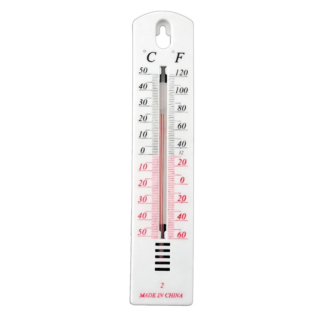 White Plastic Wall Hung Thermometer Outdoor Garden Garage Indoor House Office Room Garden Greenhouse Thermometer