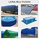 BeGrit wasserdichte Outdoor-Plane Zweifarbige Öse 80 g/m² Gewicht Leichte Schutzplane Aluminium-Ösen Mehrzweck-Schutzplane für Holz, Campingmöbel Blau 2x3M