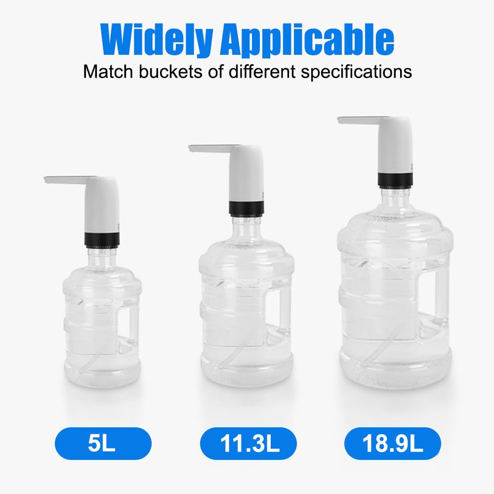 Distributore di acqua Elettrico, Pompa dell'acqua Rimovibile Rubinetto Bottiglie Universale con Tubo in Silicone 50cm per Ufficio, Casa, Cucina, Ufficio