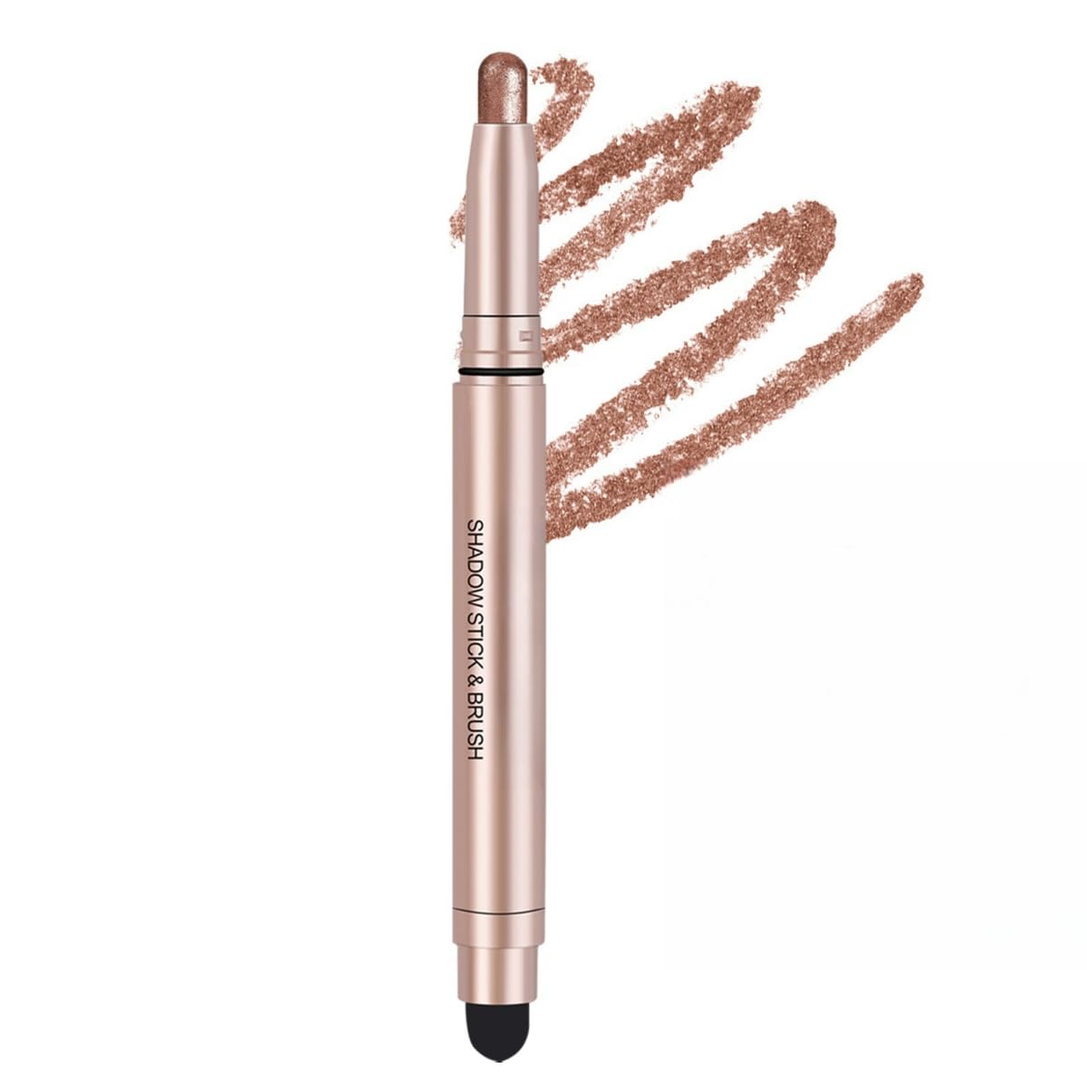 ONarisae Eyeshadow Sticks Long-Lasting Cream Shimmer Finish Easy Apply with Built-in Smudger Blendable Light Brown