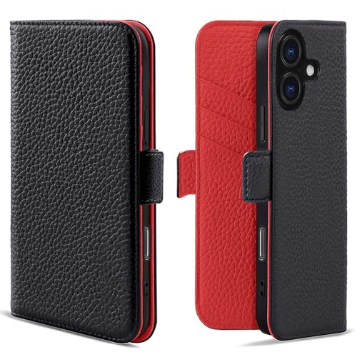 Kahper いphone16 ケース 手帳型 軽量 薄型 iphone 16 ケース 手帳型 メンズ スマホケース iphone 16 財布型 PUレザー 耐衝撃 あいふおん16ケース テチョウガタ アイフォン16 手帳ケース 耐摩擦 全面保護 マグネッ