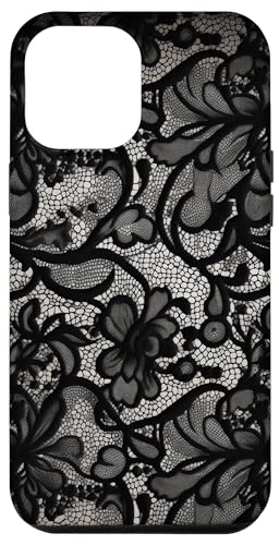 Black Lace Vintage Pattern Case for iPhone 12 Pro Max