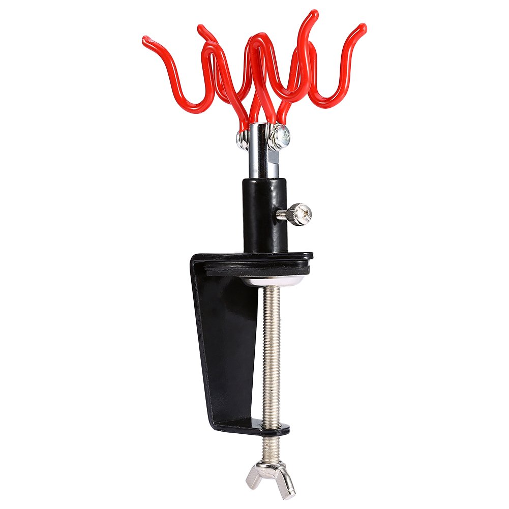 Hztyyier 1Pc Airbrush Holder Holds 2 Air Brush Guns Clamp-On Style Station Stand Parts Hobby Painting Tools