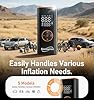 Sockspree Tire Inflator Portable Air Compressor 5 in 1 Cordless Smart Pump with Tire Pressure Gauge 150PSI and LED Lights for Cars Bikes Motorcycle Balls Custom Mode Inflatables Orange Black #1