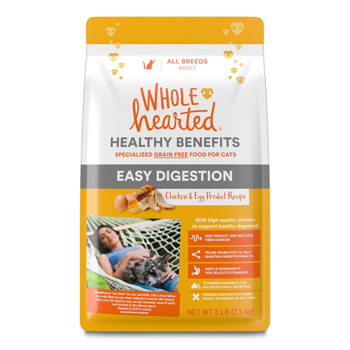 Healthy Digestion Chicken and Egg Product Recipe Dry Cat Food 5 lbs.