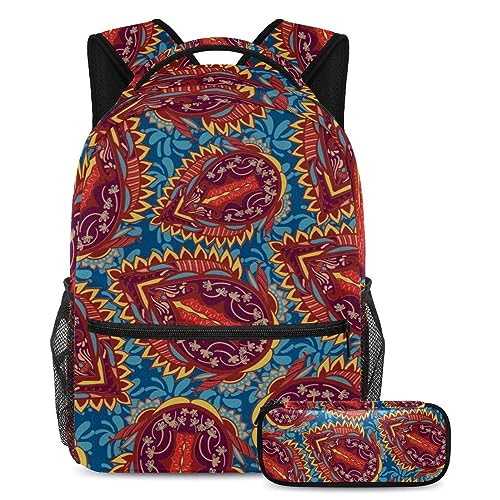 Sac à dos écossais avec trousse multicolore pour la rentrée des classes