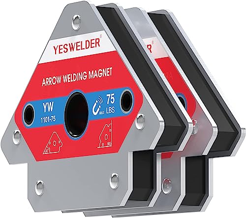 YESWELDER 43KG Escuadra magnetica para soldar 2 Piezas de soporte magnético de soldadura 43KG poder de sujeción Accesorios de soldadura