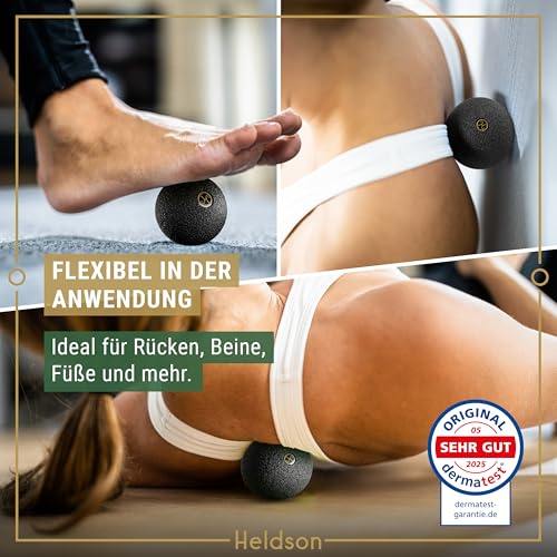 HELDSON Faszienball klein 2er Set 6cm & 8cm – Massageball für Füße, Rücken – Ansicht 6
