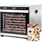 COSORI Food Dehydrator for Jerky, with 16.2ft² Drying Space, 1000W, 10 Stainless Steel Trays Dehy...