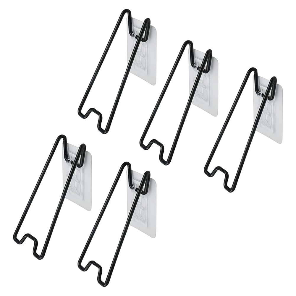Littimoon 5Pcs Picture Frame Easel Bracket Stainless Steel Picture Frame Bracket with Self-Adhesive Picture Frame Easel 5.12" X 2.17"