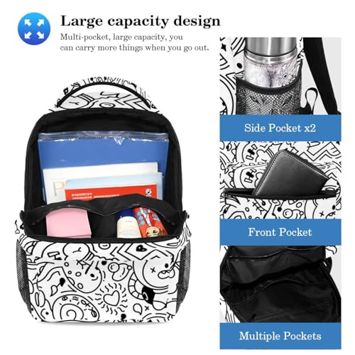 Cartable enfants graffiti multicolore ensemble sac à dos ado haute capacité