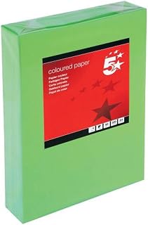 5 Star Coloured Copier Paper Multifunctional Ream-Wrapped 80gsm A4 Deep Green [500 Sheets]
