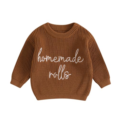 Image of YINGISFITM Valentines Baby Girl Boy Outfit Toddler Valentines Sweet Heart Sweater Knit Sweaters Fall Winter Clothes