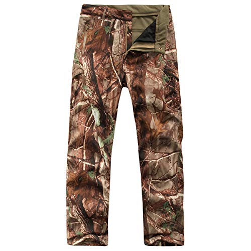 CARWORNIC Waterproof Softshell Sport Outdoor Pants Winter Autumn Thermal Fleece Camo Hunting Trousers