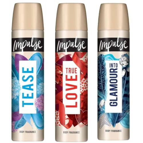 Impuls Variety bunt set kroppsdoft spray 75 ml (3-pack - retas, glamour, kärlek)
