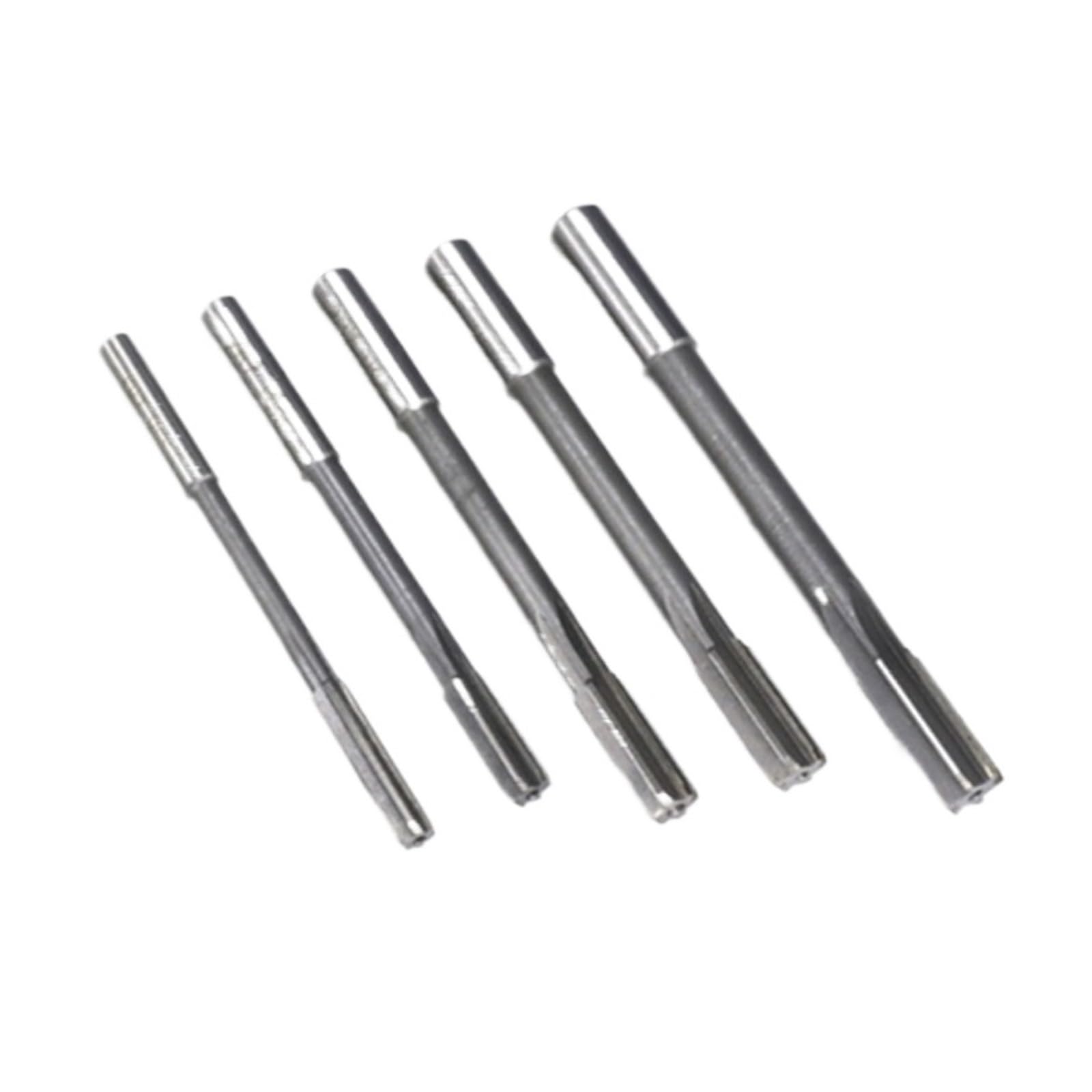 5 Uds HSS Máquina Herramienta Escariador H7 4mm- 10mm Vástago Recto Chuck Ranura Fresadora