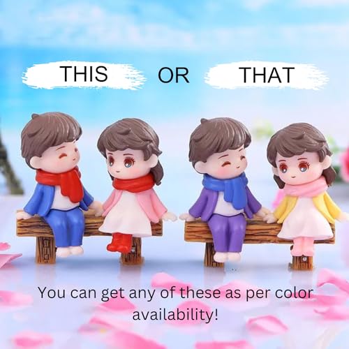 ascension Mini Couples Gift for Girlfriend Boyfriend Figurines and Valentine Decoration Items Showpiece for Valentines Day Gift Miniature Set for Living Room Bed Room Decor 3
