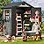 DWVO 6x4 FT Resin Storage Shed with Reinforced Floor, Outdoor Storage Shed with Lockable Door, Window and Vents, Waterproof Plastic Tool Storage for Garden, Backyard, Patio, Lawn(Blue-Gray+Black)