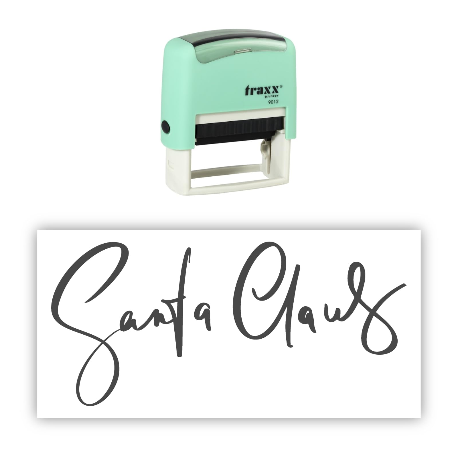 Stamp Design 4U Black Santa Claus Santa Signature Stamp For Christmas Cards And Craft In Ink