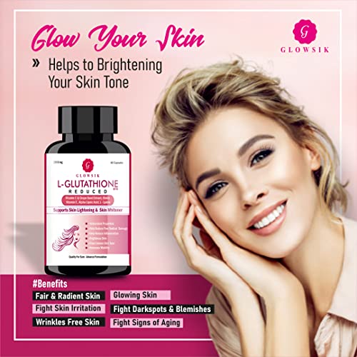 Image of Glowsik Glutathion Capsules Supplement for Men & Women, Support Skin Health (60 CAPSULES, 60, count)