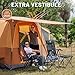TIMBER RIDGE 5-9 Person SUV Tent with Screen Porch and Awning for Family Camping, Weather Resistant and Portable Van or Car Tent, Includes Rainfly and Storage Bag, 13' W X 10' L X 7.1' H, Orange