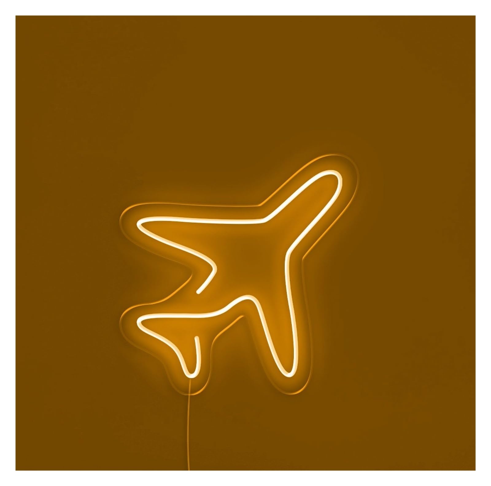 RONGCH Hanging Art Signs Plane Neon Sign Office Gameroom Bedroom Bar Livingroom Birthday Party Wall Decoration 16.54x15.75in/42x40cm