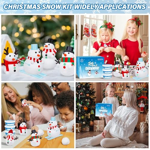 36 Pack Snowman Kit Set, Build a Snowman Christmas Craft for Kids, Creative Air Dry Clay Modeling Winter Decorations Indoor, Crafts Kit for Christmas Activities School Family Winter Party Supplies by EOBOH - Image 6