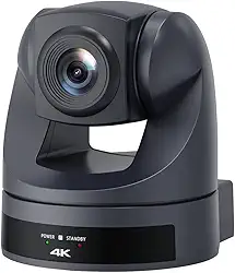 Câmera PTZ HDMI RUNPU 4K AI Humanóide & Rastreamento Automático de Rosto, Zoom Óptico 20X, Câmera de Sala de Videoconferência, USB HDMI IP POE Trabalhe com Vmix, Zoom, OBS, YouTube, Facebook