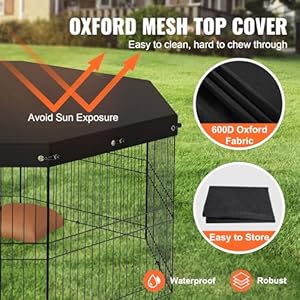 Vevor Foldable Metal Dog Exercise Pen Pet Puppy Playpen Yard Fence with Top Cover  Door Indoor Outdoor 8 Panels 24 W X 24 H Dogs Crate Kennel with Ground Stakes for Small  Medium Dogs  Cucciolini Doodles Vevor foldable metal dog exercise pen pet puppy playpen yard fence with top cover  door indoor outdoor 8 panels 24 w x 24 h dogs crate kennel with ground stakes for small  medium dogs   cucciolini doodles