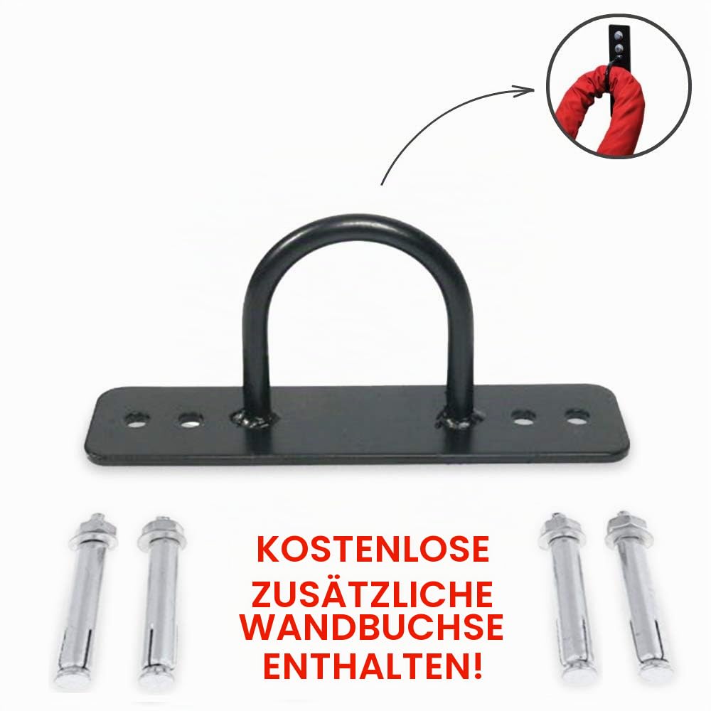 Battle Rope, 38mm/50mm, 9m/12m/15m, Schutzhülle, Wandanker, Workout Instruction Poster
