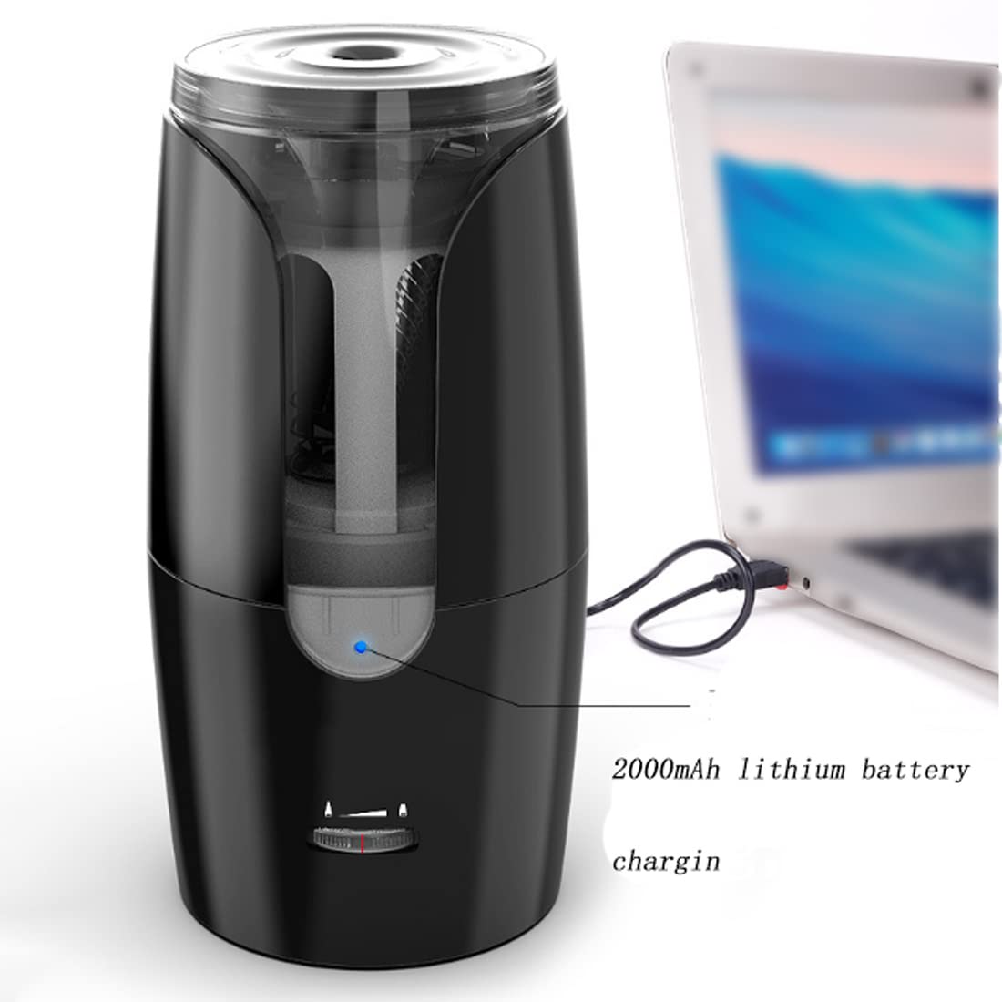 Temperamatite Elettrico | Temperamatite Automatico Regolabile in Spessore con Ricarica USB | Strumenti per Studenti e Forniture Scolastiche