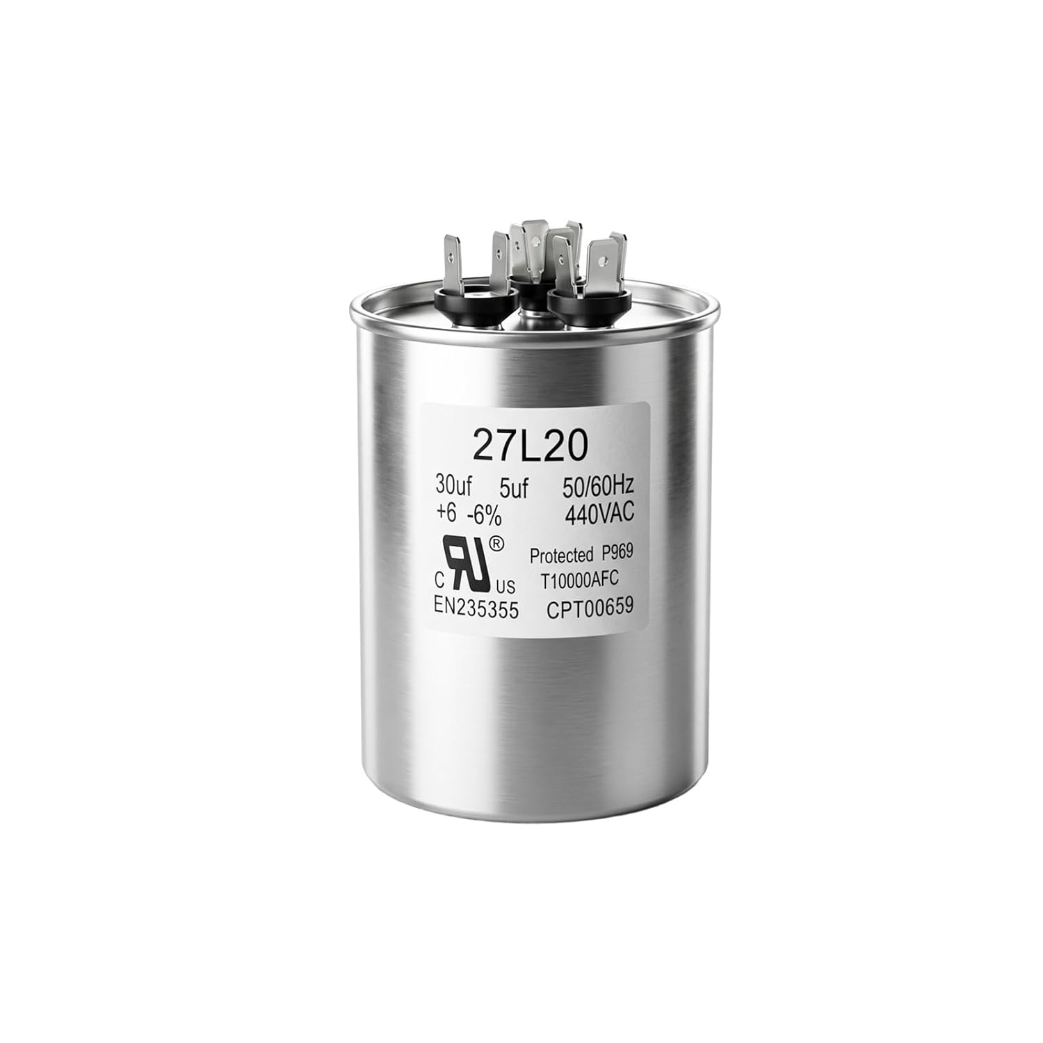 30 5uf to 50 5uf Dual Run Capacitor Universal CBB65 370 440vac for HVAC Ac Compressor Fan Motor Replacement