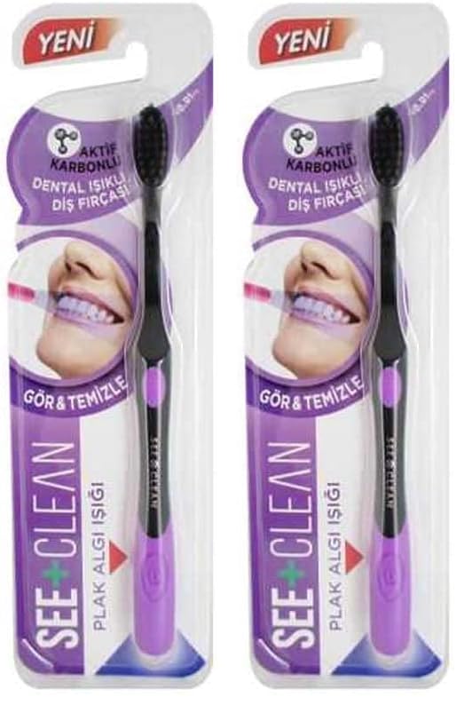 See+ Clean Dental Işıklı Diş Fırçası Mor (2 paketi)