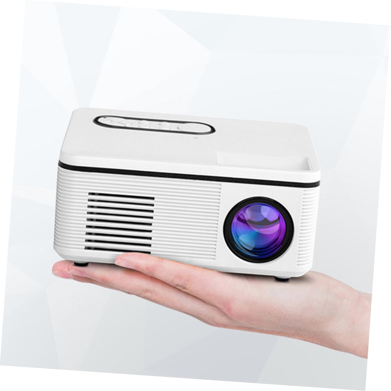DOITOOL proiettore domestico proiettore led e usb e tascabile e portatile projector proietore e casa e mobile i portatili pvc bianca