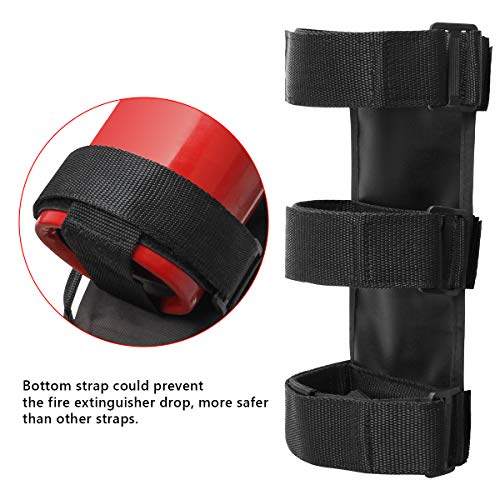 Luxiv Fire Extinguisher Mount Holder for Jeep, 3rd Party Accessory for Jeep Wrangler Fire Extinguisher Holder Roll Bar Fire Extinguisher Strap for Jeep Wrangler CJ, YJ, TJ, LJ, JK, JKU, JL, JLU