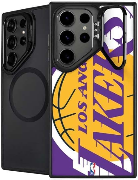 Skinit Kickstand Phone Case Compatible with Galaxy S24 Ultra - Officially Licensed NBA Los Angeles Lakers Large Logo Design