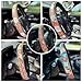 Western Steering Wheel Cover Leather – Retro Cowboy Car & Truck Accessory, Universal 15 Inch Anti-Slip Wheel Cover for SUV, Pickup, Comfortable Grip, Easy to Install (A)