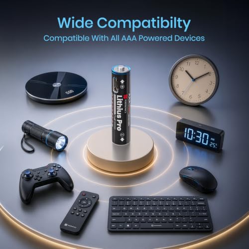 Image of Portronics AAA Lithius Pro Type C Rechargeable Batteries, Pack of 2, Lithium Ion Cell Composition, Upto 542mAh Capacity, Low Self Discharge, No Separate Charger Required (Black)